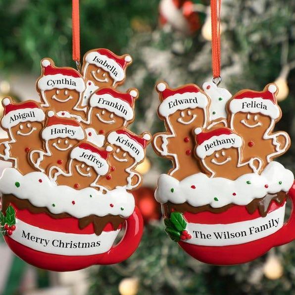 Personalized Gingerbread Christmas Ornament 2025, Custom Resin Family Ornament, Custom Christmas Gift,Personalized Xmas Gift,Christmas Decor
