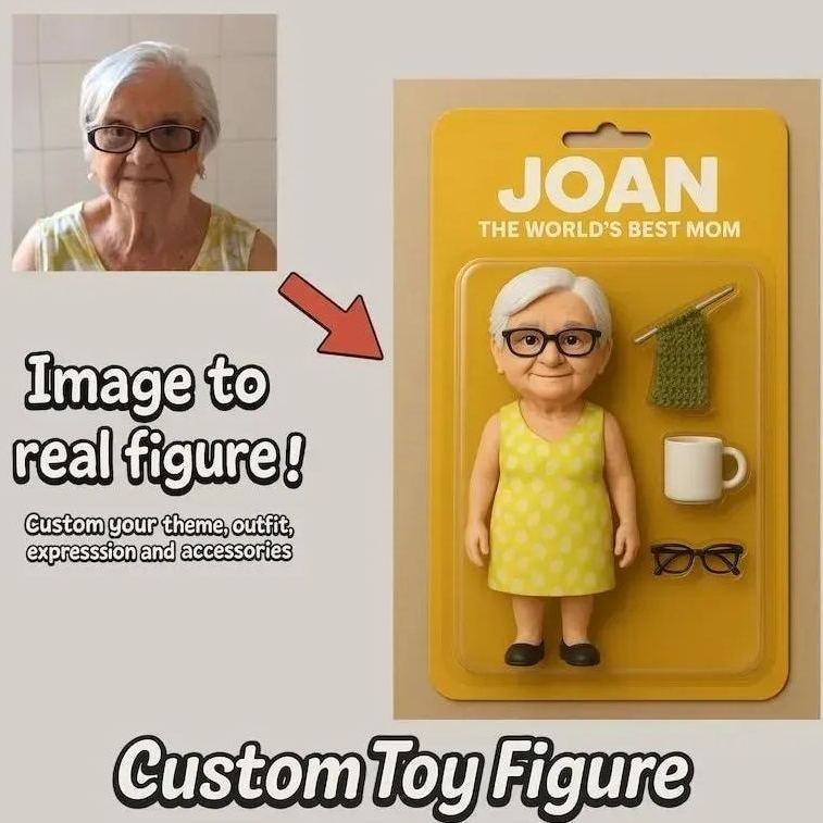 Fully Body Customizable 3D Effect Action Figure Pack Packaging Toy Box Style Art Gift Personalized 2D Printing Acrylic Keychain Gift 