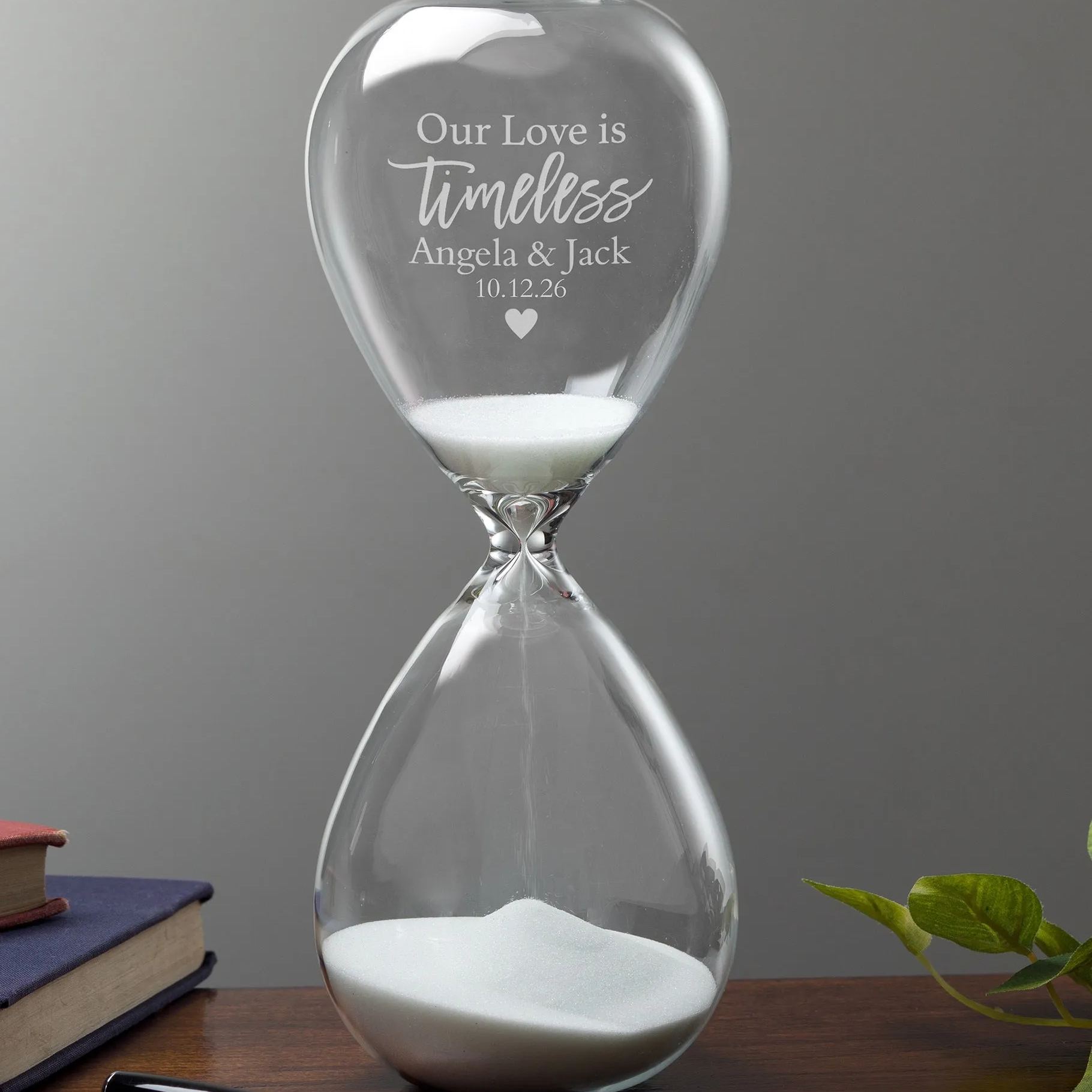 Timeless Love Personalized Sand-Filled Hourglass Gift for Couple