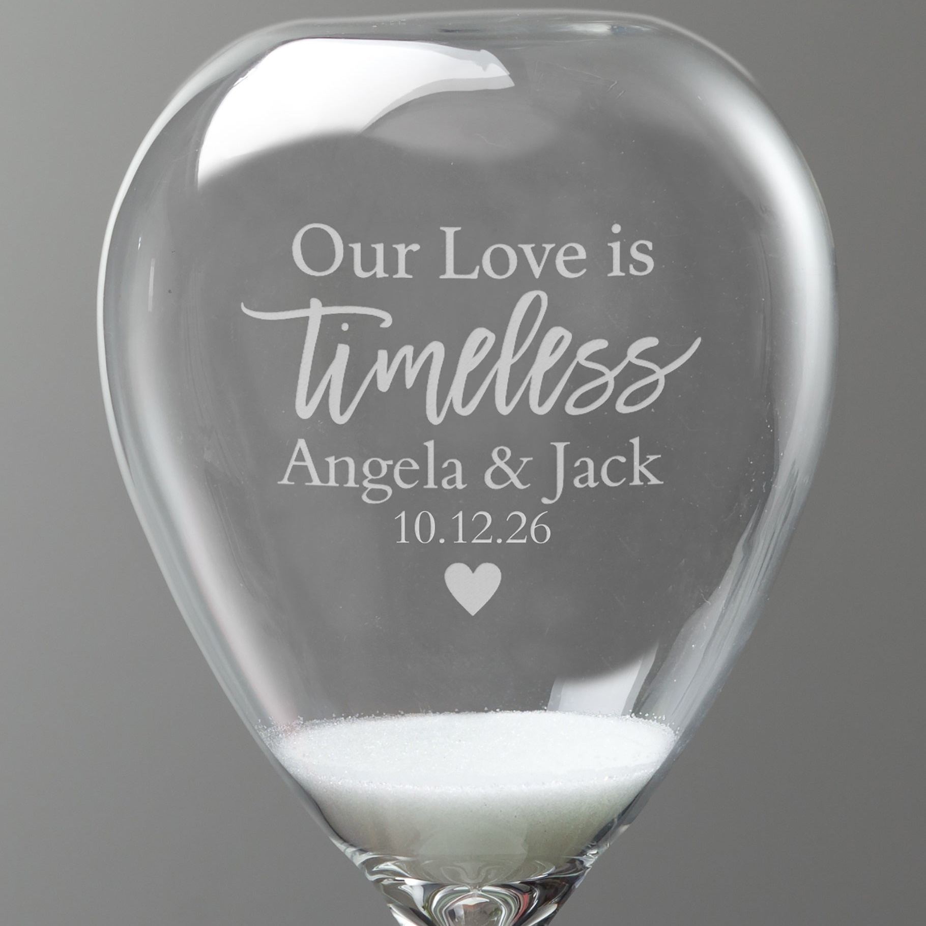 Timeless Love Personalized Sand-Filled Hourglass Gift for Couple