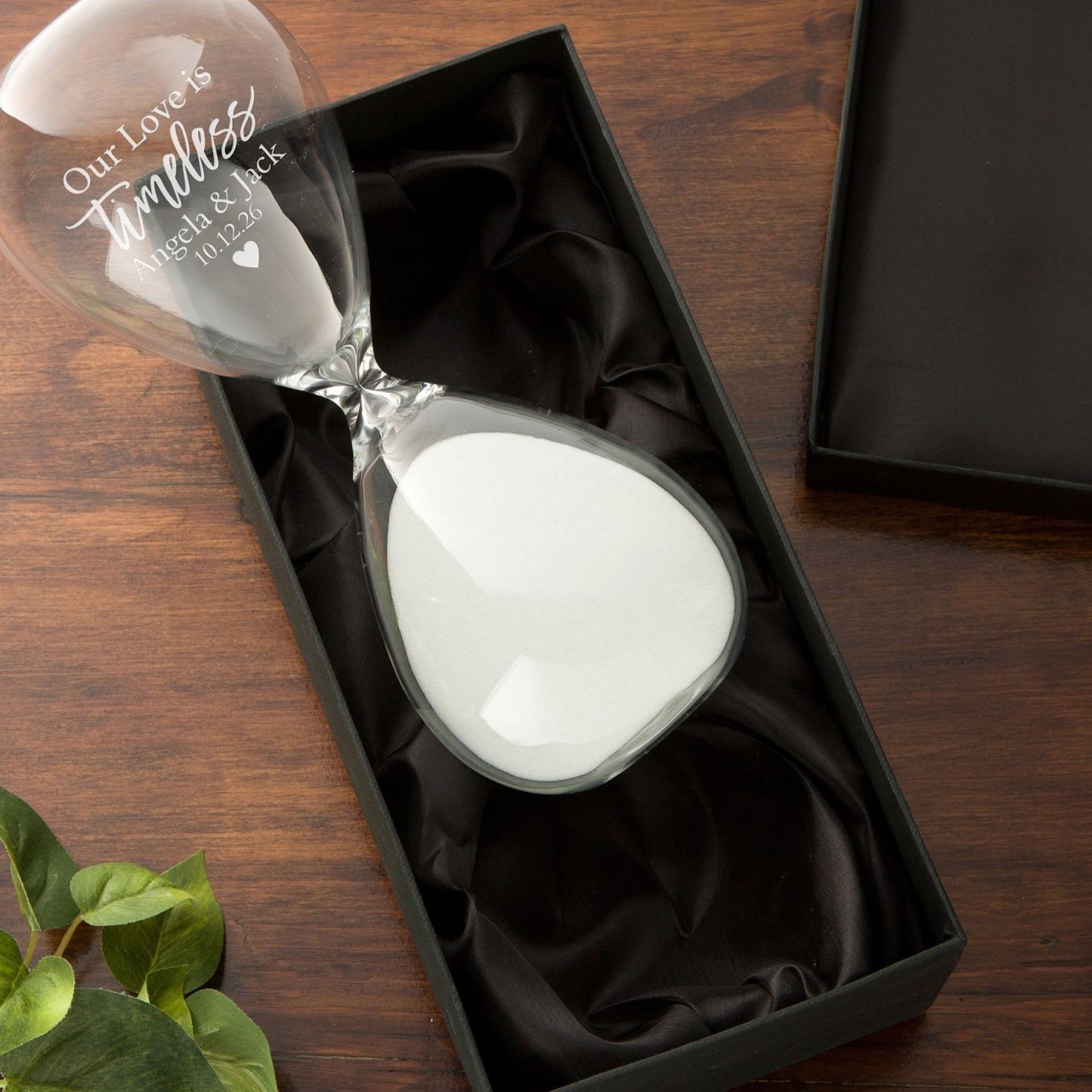 Timeless Love Personalized Sand-Filled Hourglass Gift for Couple