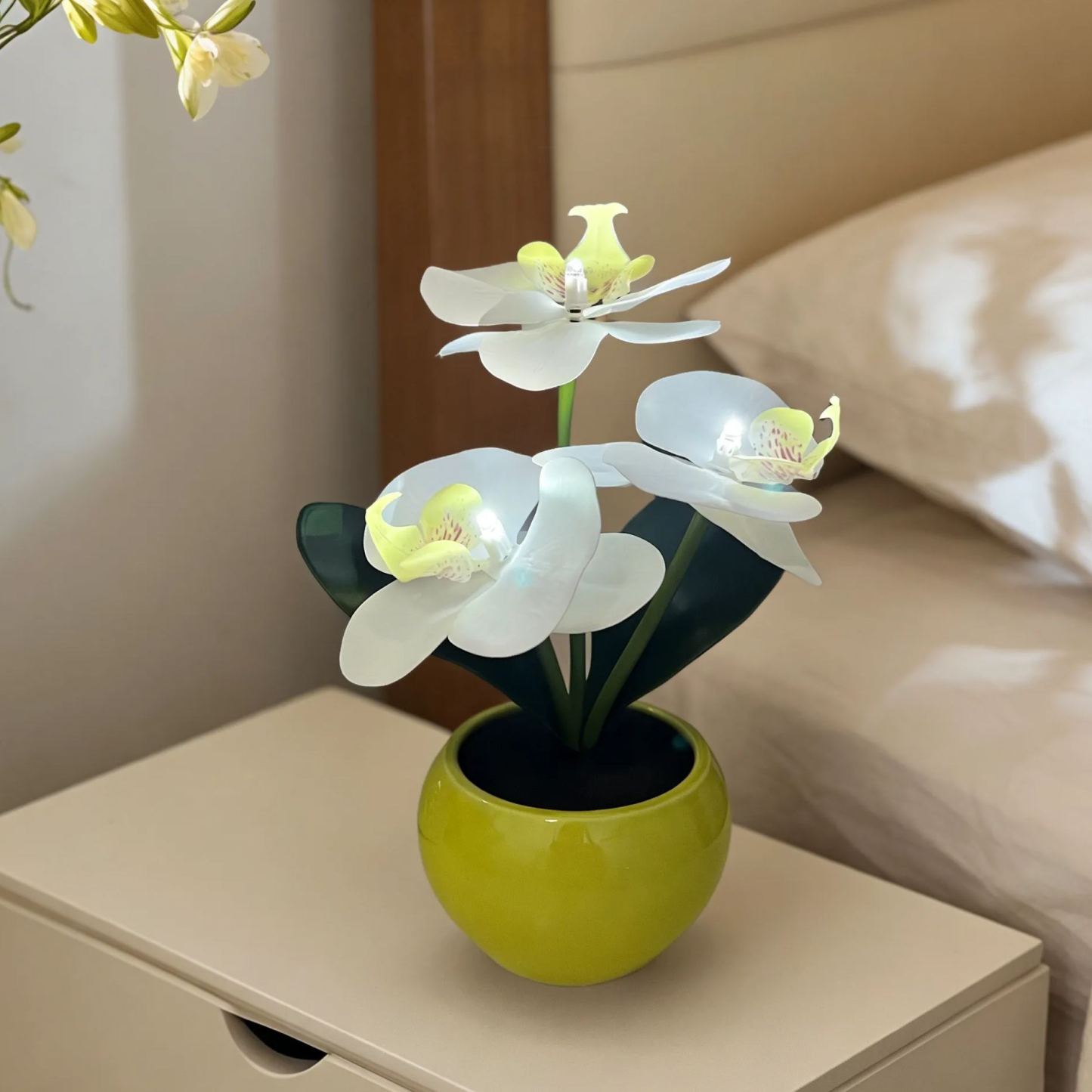 Artificial Orchid LED Night Light  Butterfly Orchid Flower Table Lamp, Decorative Plant Light for Bedroom Desk Decor
