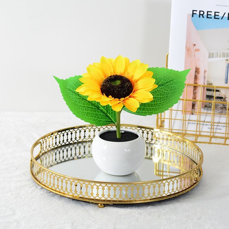 LED Sunflower Night Light  Artificial Sunflower Table Lamp Decorative Flower Light for Bedroom Desk Home Decor