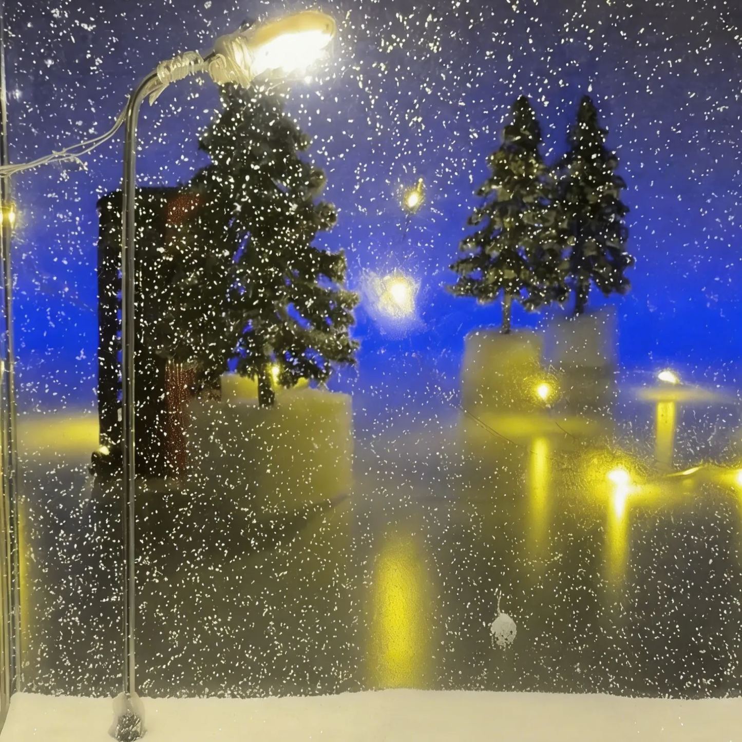 Snowy Night Resin Art Night Light - Snowscape Streetlamp DIY Craft Kit