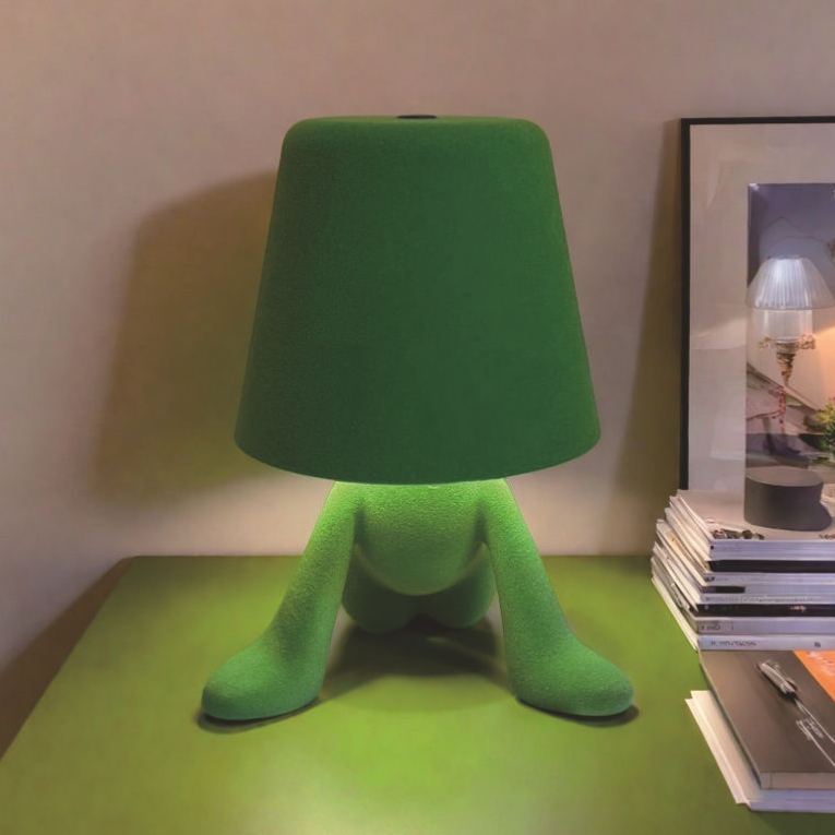 Thinker Statue Night Light Color Changing LED Table Lamp Touch Control Rechargeable Ambient Light DIY Decorative Lamp