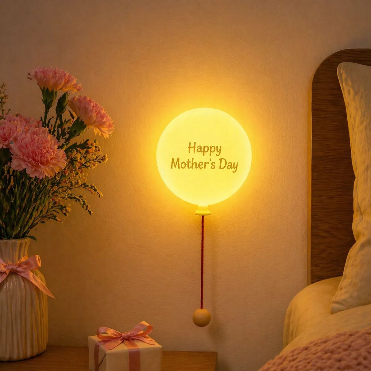 Personalized Balloon Night Light – Custom Name LED Lamp with Soft Glow, Rechargeable Kids & Gift Decor Mother's Day Funny Gift