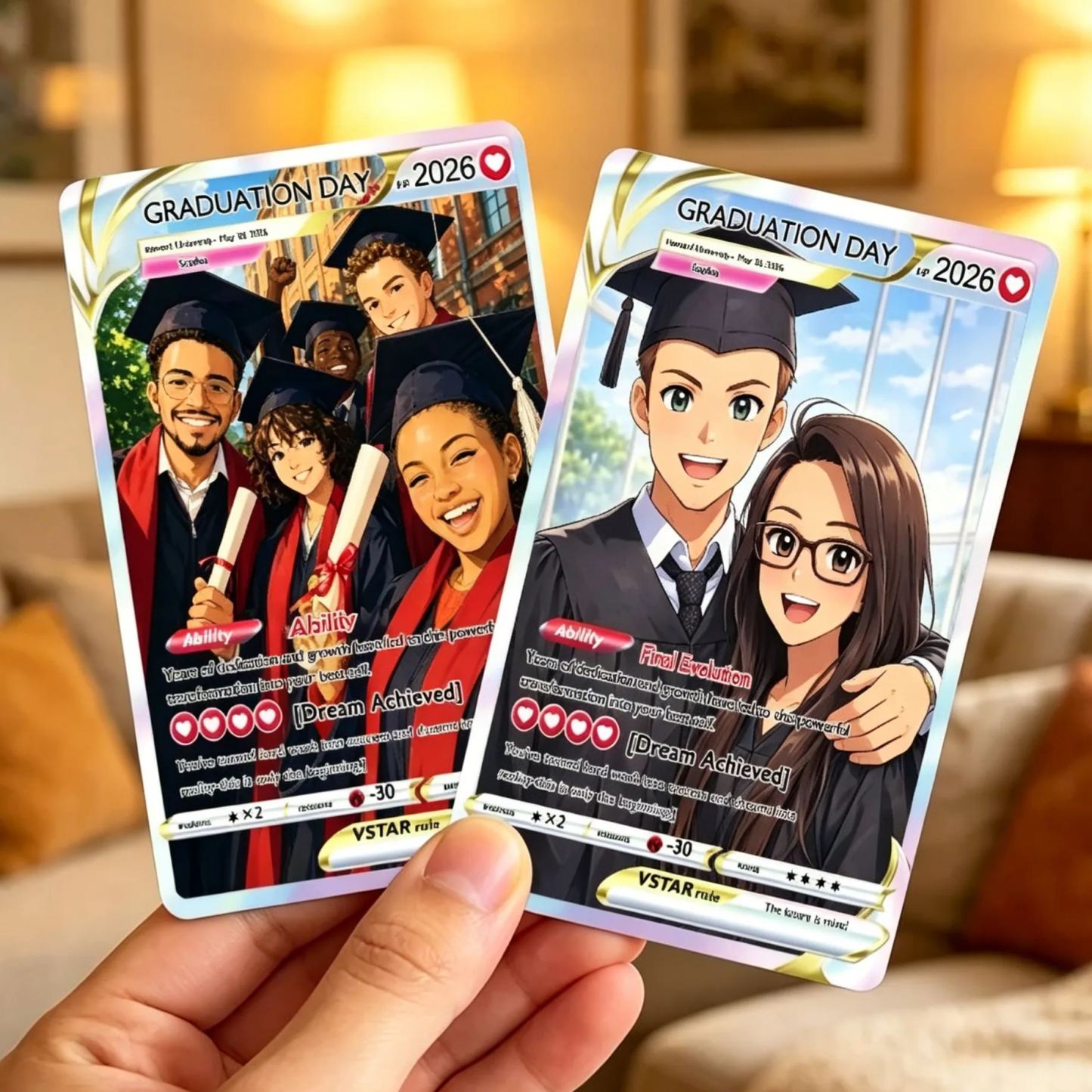Personalized Photo Anime VMAX Card For Graduation Season
