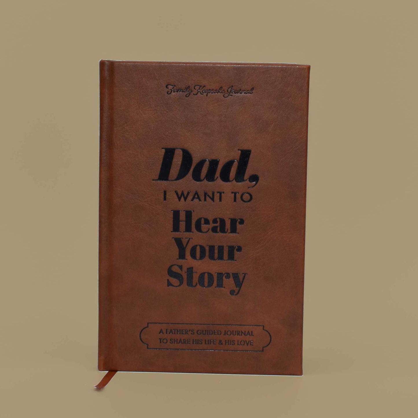 Dad's History Journal: Leather-Wrapped Hardcover with Gold Foil - A Gift for Your Dad