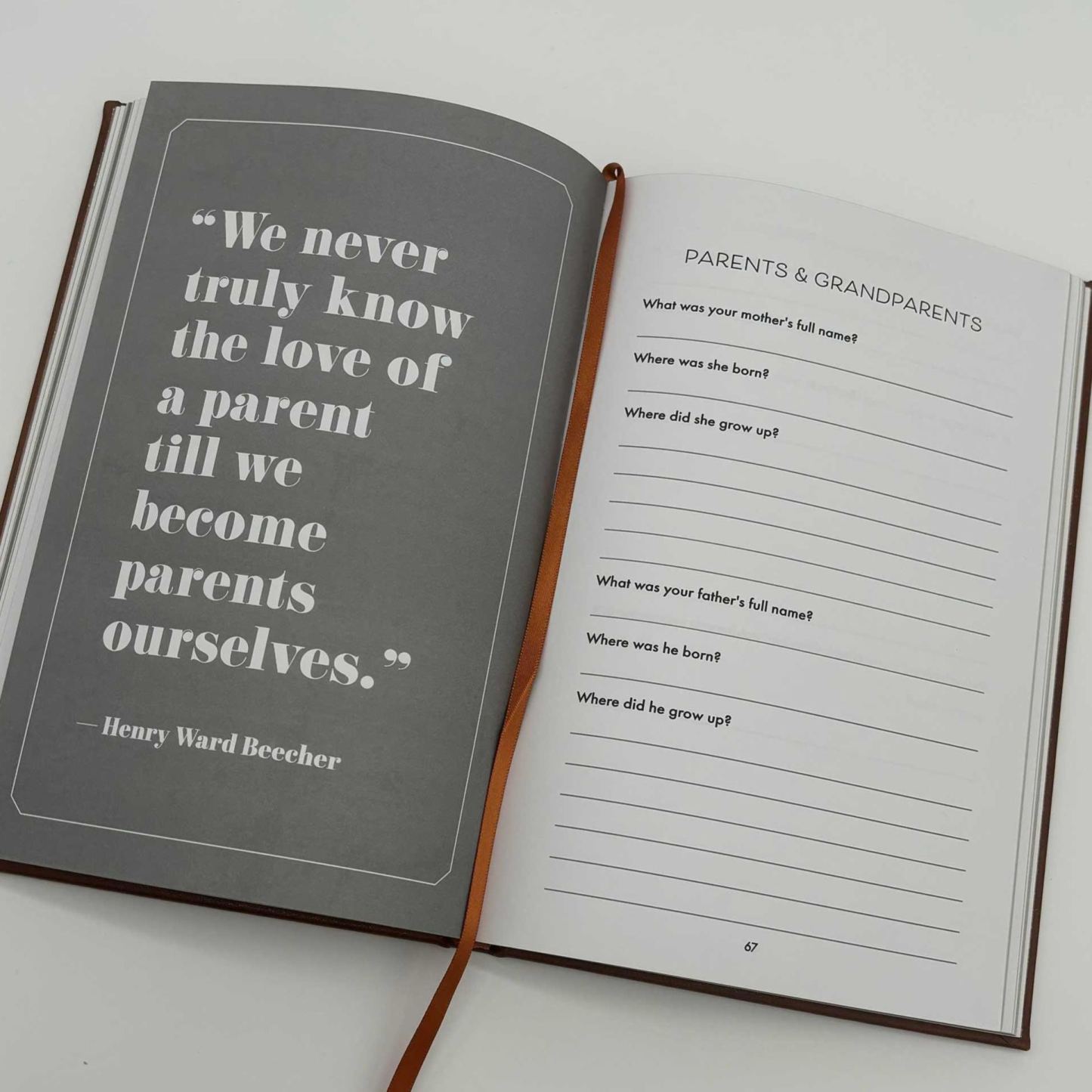 Dad's History Journal: Leather-Wrapped Hardcover with Gold Foil - A Gift for Your Dad