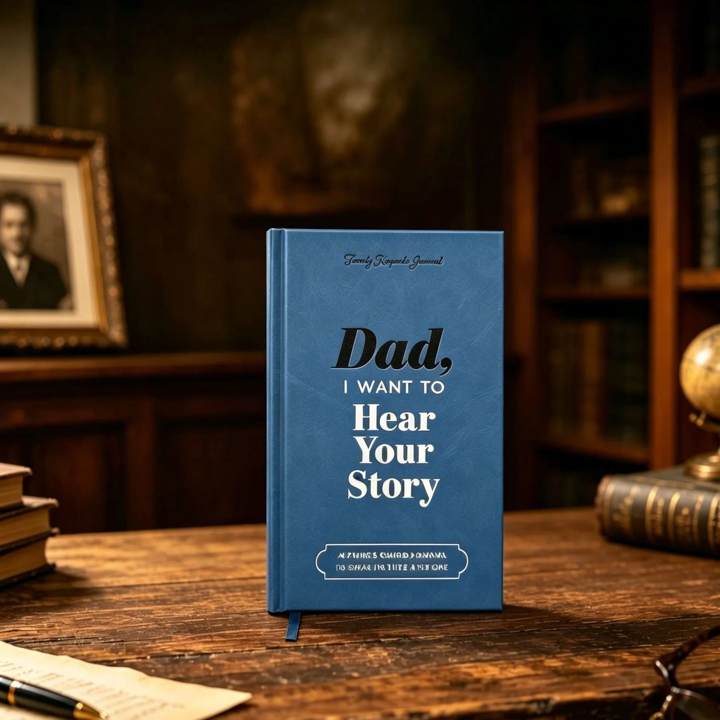 Dad's History Journal: Leather-Wrapped Hardcover with Gold Foil - A Gift for Your Dad