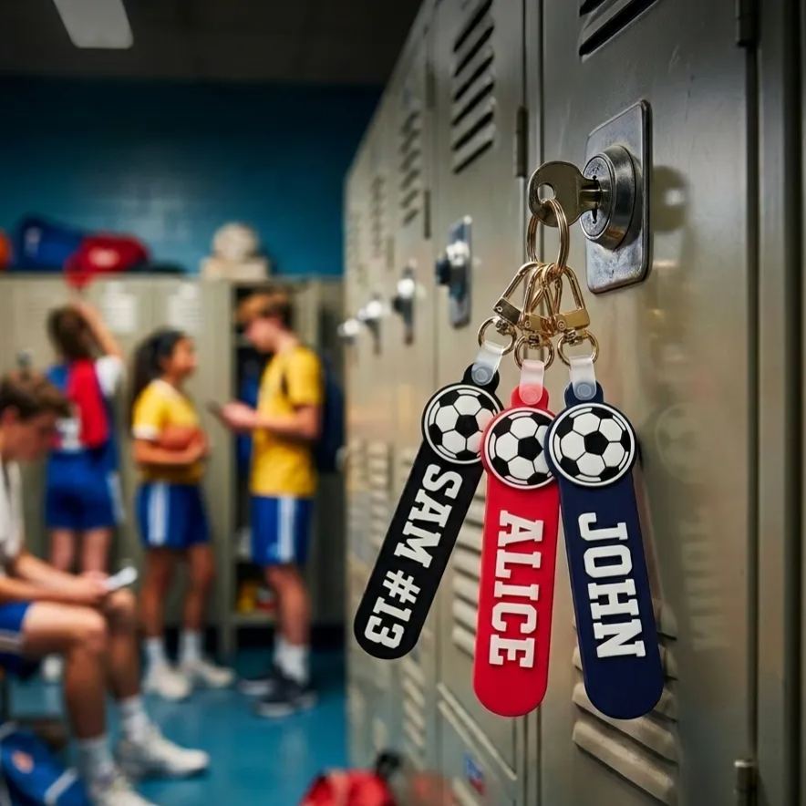Sport Soccer Tournament Bag Tag: Custom 3D Printed Personalized Keychain, Custom Soccer, Personalized Soccer, Bag Tag Soccer, Sport Soccer - PhotoMoonLamp