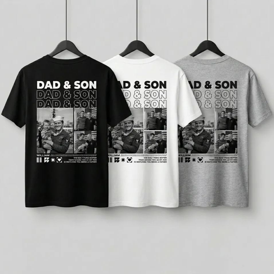 Personalized Mom & Son / Mom & Daughter / Dad & Daughter Shirt - Modern Typography Family Love Quote Tee for Parents