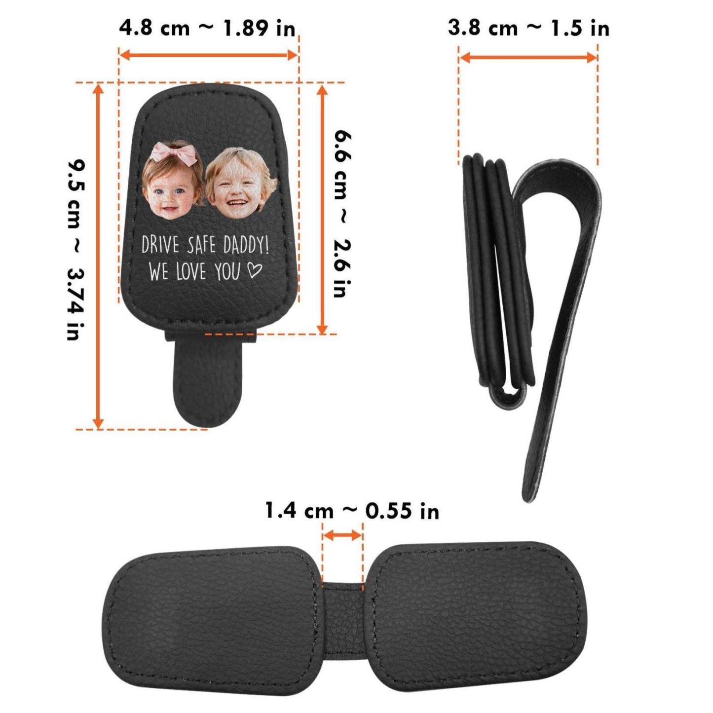 Custom Photo Drive Safe Daddy Sunglasses Holder: Personalized Sunglasses Holder For Dad With Kids Face, Fathers Day, Gift For Dad, Grandpa
