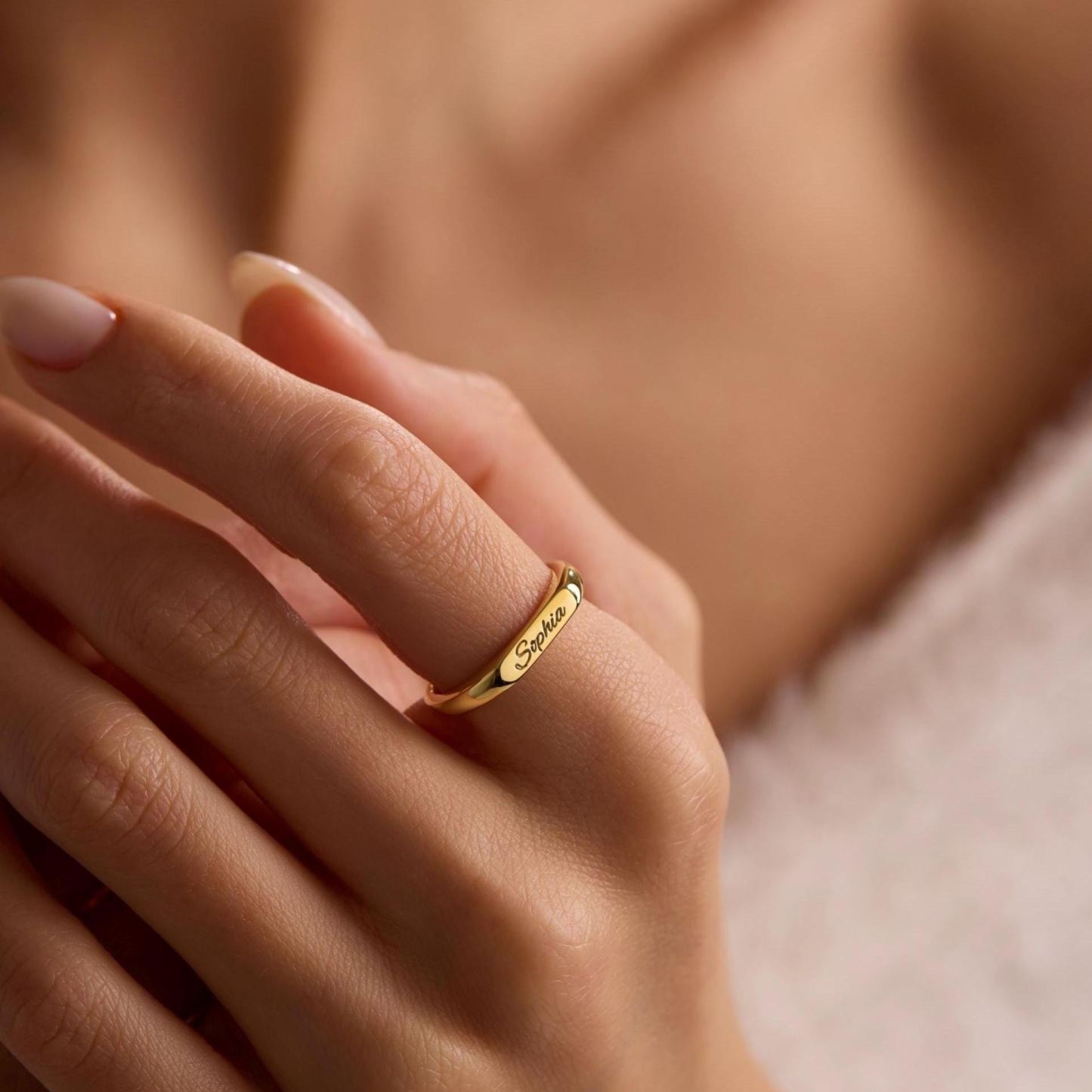 Personalized Custom Name Ring, Dainty Name Ring, Engraved Ring, Name Jewelry, Name Ring, Ring for Women, Gift For Her