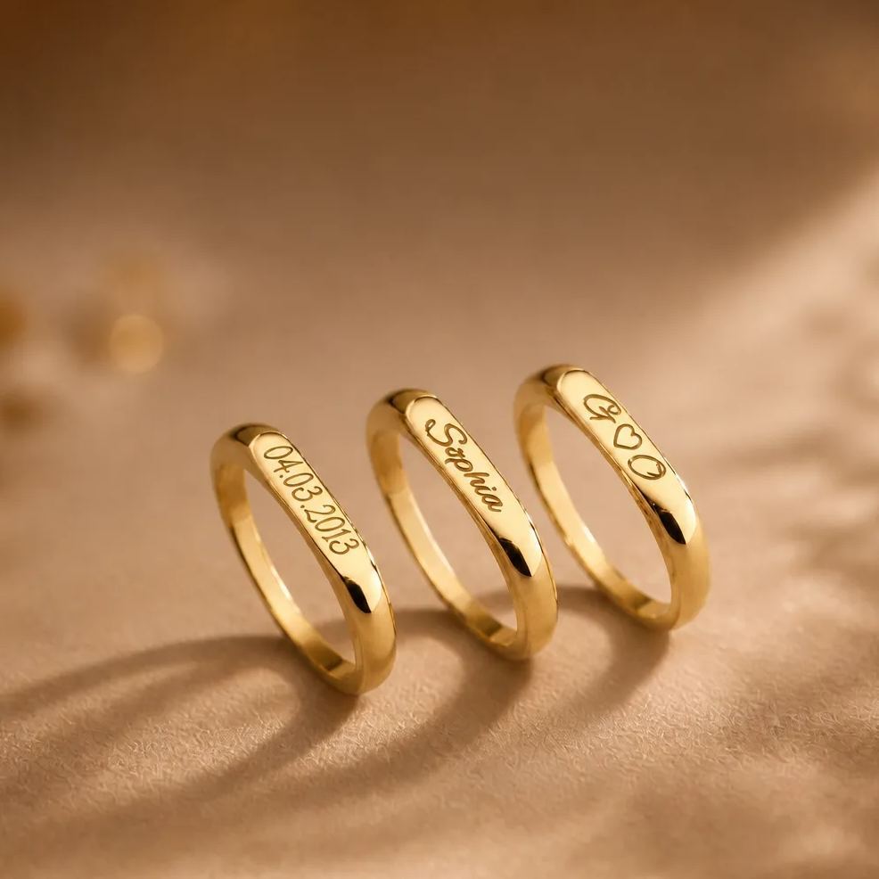 Personalized Custom Name Ring, Dainty Name Ring, Engraved Ring, Name Jewelry, Name Ring, Ring for Women, Gift For Her
