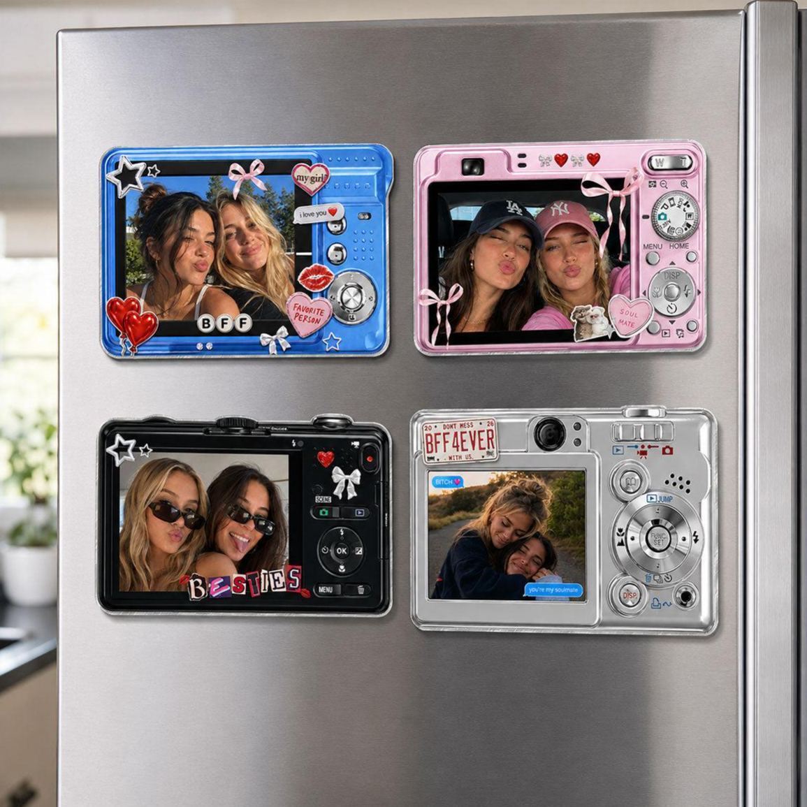 Besties Y2K Digital Camera Photo Uploaded - Personalized Acrylic Magnet