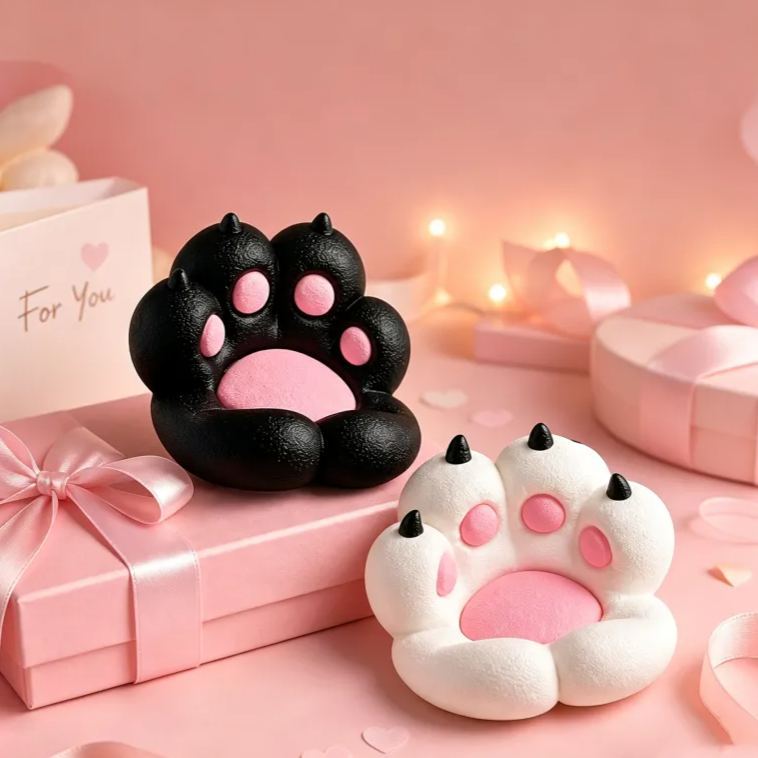 Cat Paw Phone Stand, Cute Desktop Phone Holder, Creative Animal Design Mobile Stand, Decorative Desk Accessory for Home Ornament