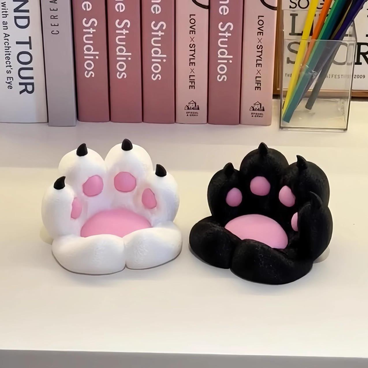 Cat Paw Phone Stand, Cute Desktop Phone Holder, Creative Animal Design Mobile Stand, Decorative Desk Accessory for Home Ornament