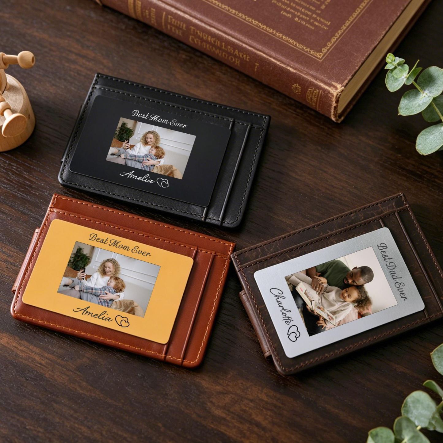 Photo Wallet Card for Dad, Father's Day Gift, Personalized Daddy Metal Wallet Card, Dad Birthday Gift from Daughter Son, Unique Dad Keepsake