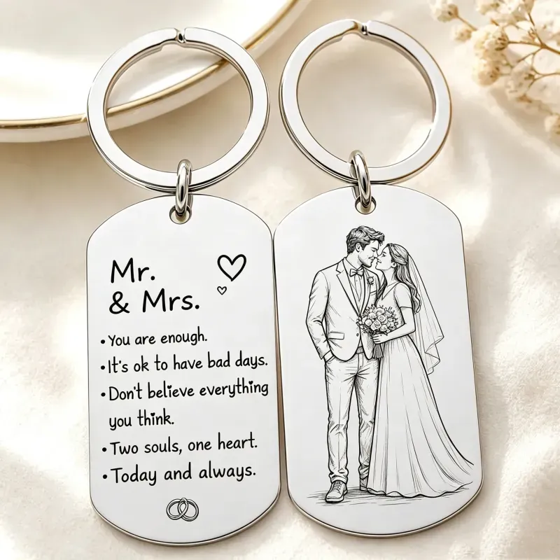 Inspirational Little Reminders Keychain Standard Inspirational Little Reminders Keychain Stainless Steel Dog Tag Gifts for Friends