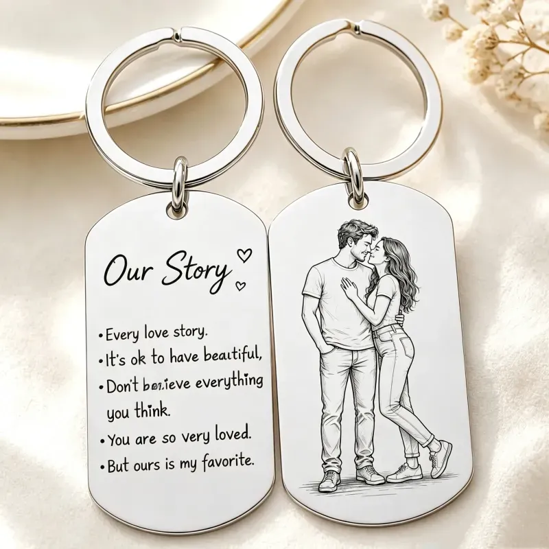 Inspirational Little Reminders Keychain Standard Inspirational Little Reminders Keychain Stainless Steel Dog Tag Gifts for Friends