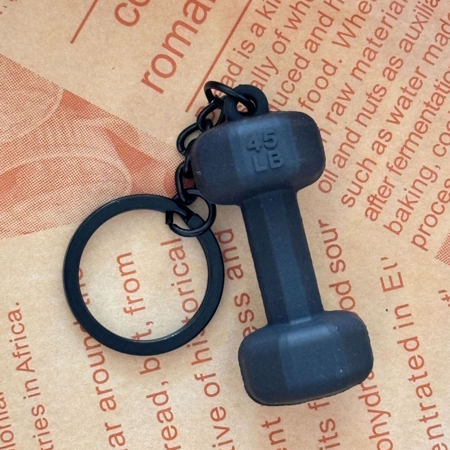 Dumbbell Keychain Accessories Equipment Pendant Metal Mini Backpack Keychain - soufeeluk