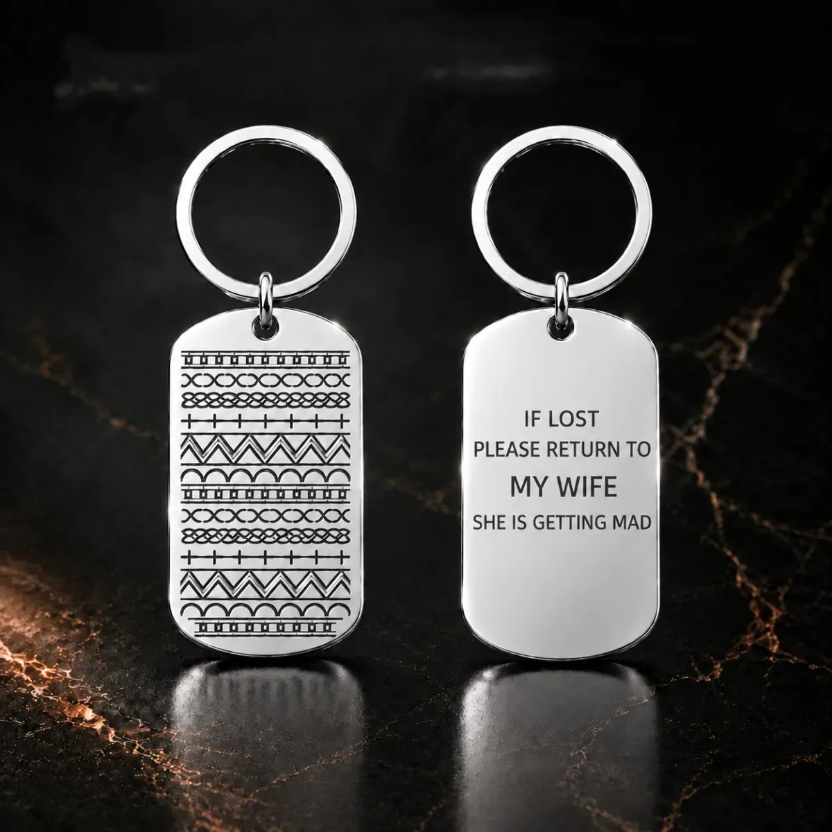 Stainless Steel Hidden Message KeychainGift for Christmas, Birthday or Graduation