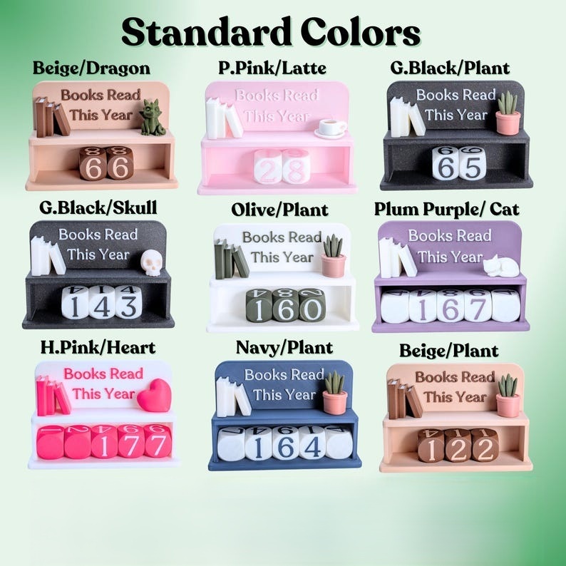 Book Counter, Books Read This Year, Book Lover Gift, Bookshelf Decor, Book Club Gifts, Bookish Library Decor, Bookworm, Reading Challenge