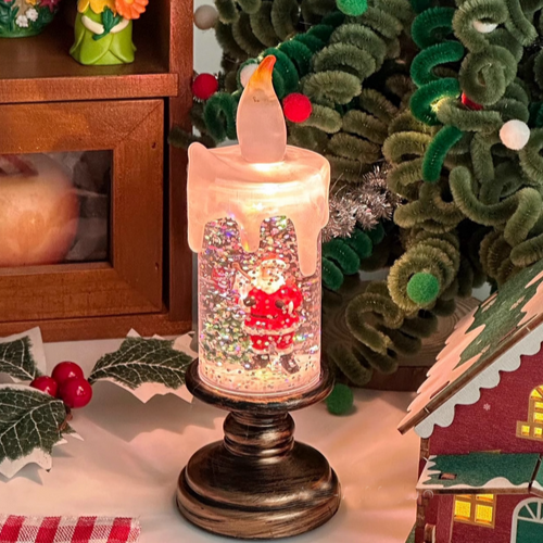 Christmas Candle Lights Sparkling Atmosphere Decorative Ornaments Lights Christmas Exquisite Gifts Glowing Night Lights