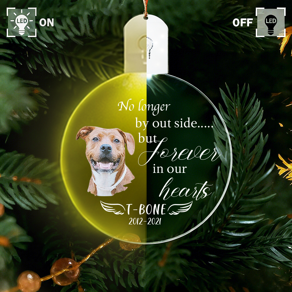 No Longer By Our Side But Forever In Our Hearts Dog Ornament