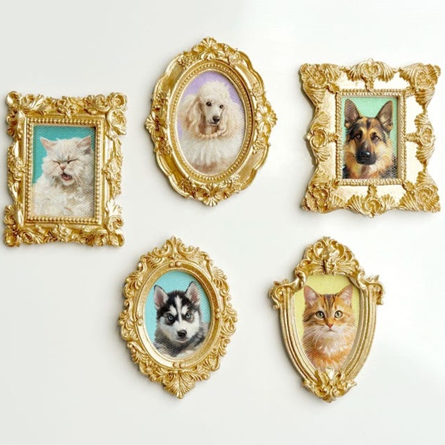 Pet Portrait Magnet: Custom Vintage Style Fridge Magnet