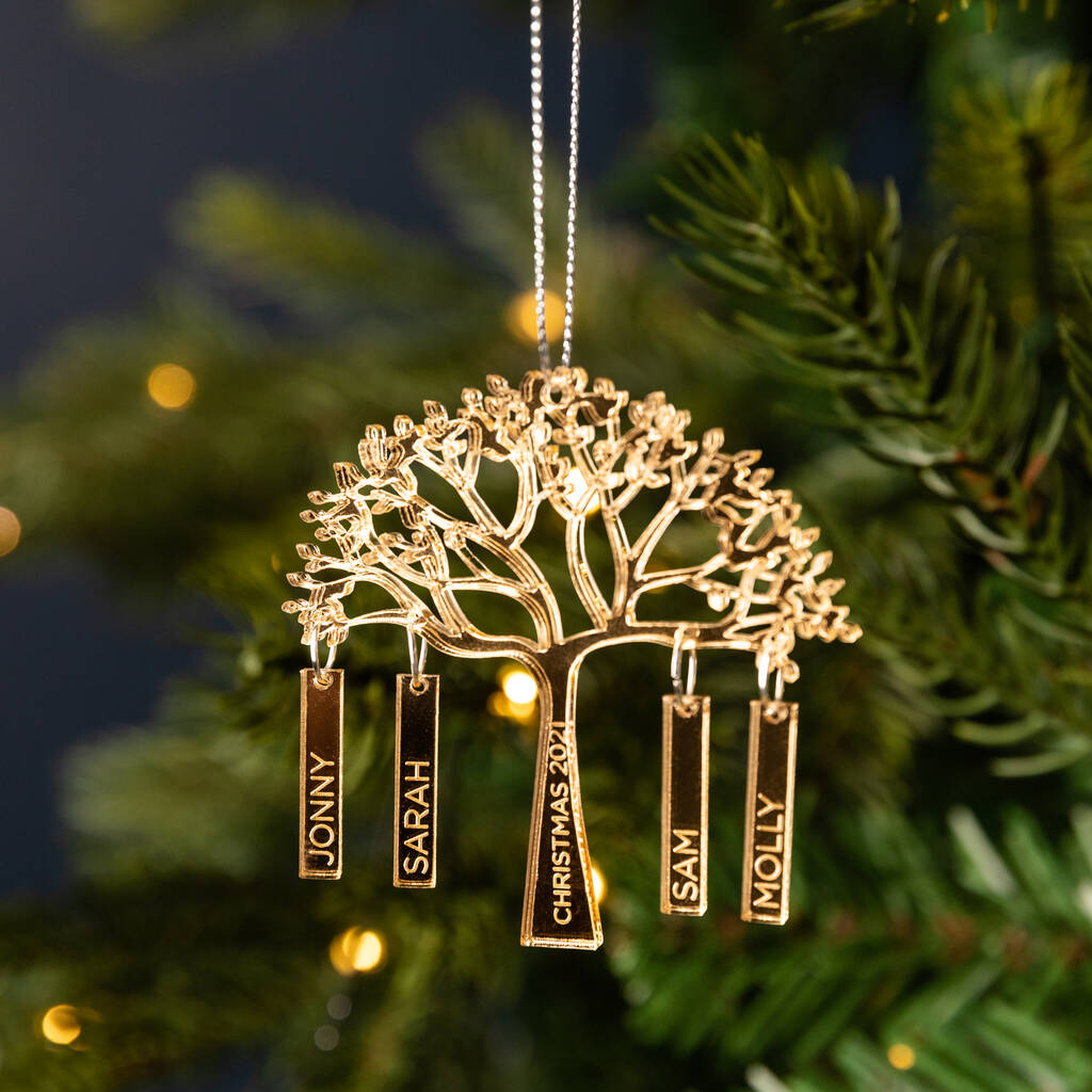 Personalised Family Tree Christmas Decoration