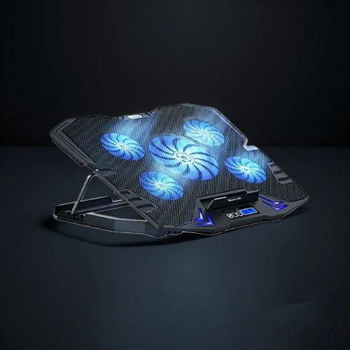 Gaming Laptop Cooler Cooling Pad with 5 Silent Fans and LCD Screen