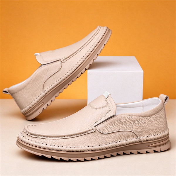 Men's Genuine Leather Non-Slip Waterproof Soft-Soled Casual Loafers