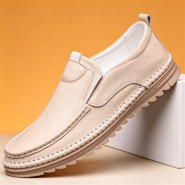 Men's Genuine Leather Non-Slip Waterproof Soft-Soled Casual Loafers