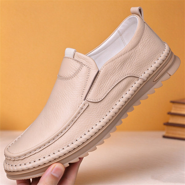 Men's Genuine Leather Non-Slip Waterproof Soft-Soled Casual Loafers