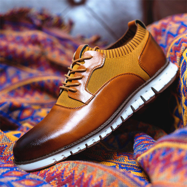 Men's Genuine Leather Soft Sole Light Casual Shoes-MENSZONES