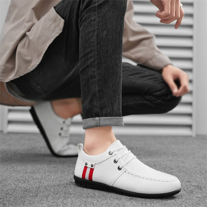 Men's genuine leather soft sole comfortable non-slip casual shoes