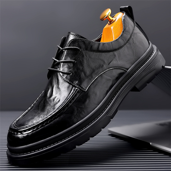 Men's leather comfortable casual business shoes-MENSZONES