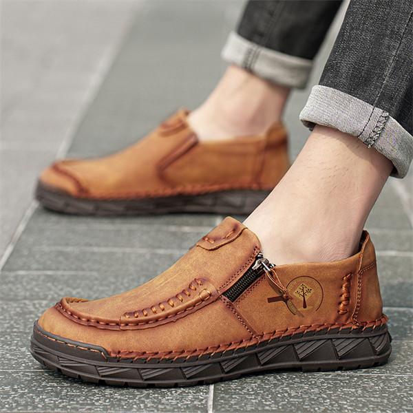Men’s Genuine Leather Loafers | Slip-On Business Casual Shoes
