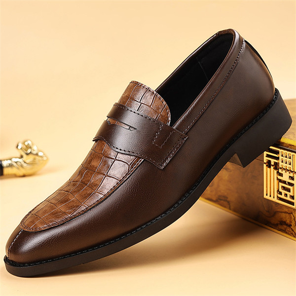 Men’s Genuine Leather Loafers | Slip-On Business Casual Shoes