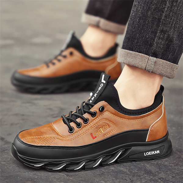 Men's genuine leather soft sole outdoor casual shoes