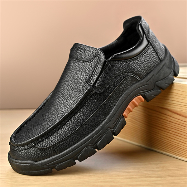 Men's genuine leather soft sole non-slip waterproof casual loafers