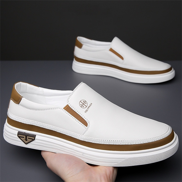 Men's genuine leather soft sole non-slip lightweight casual loafers