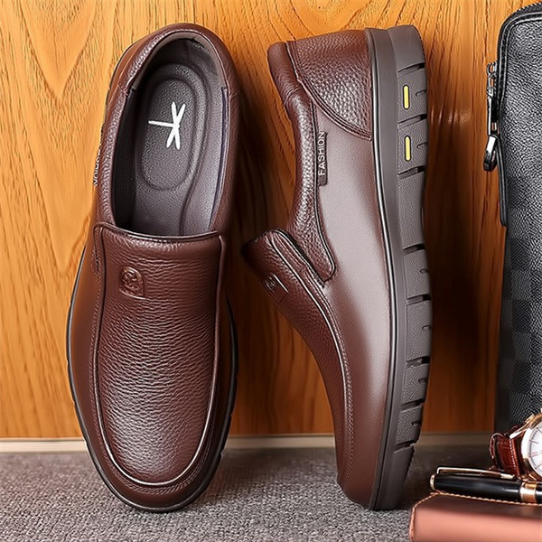 Premium Leather Men's Loafer | Handmade Slip-On Dress Shoes for Men | Genuine Leather Casual Shoes for Party Prom Wedding-MENSZONES