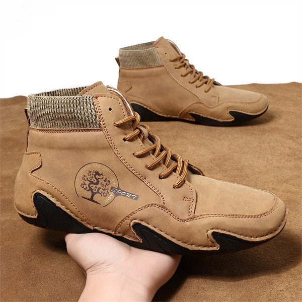 Men's genuine leather soft-soled non-slip casual outdoor travel shoes