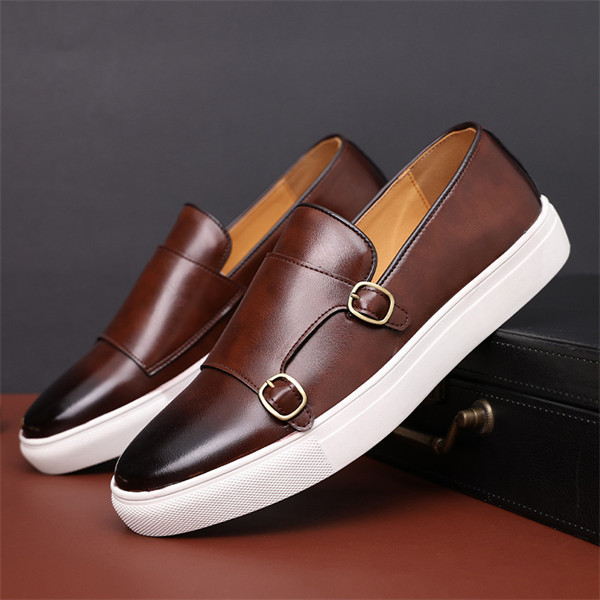Men's leather fashion luxury casual shoes-MENSZONES