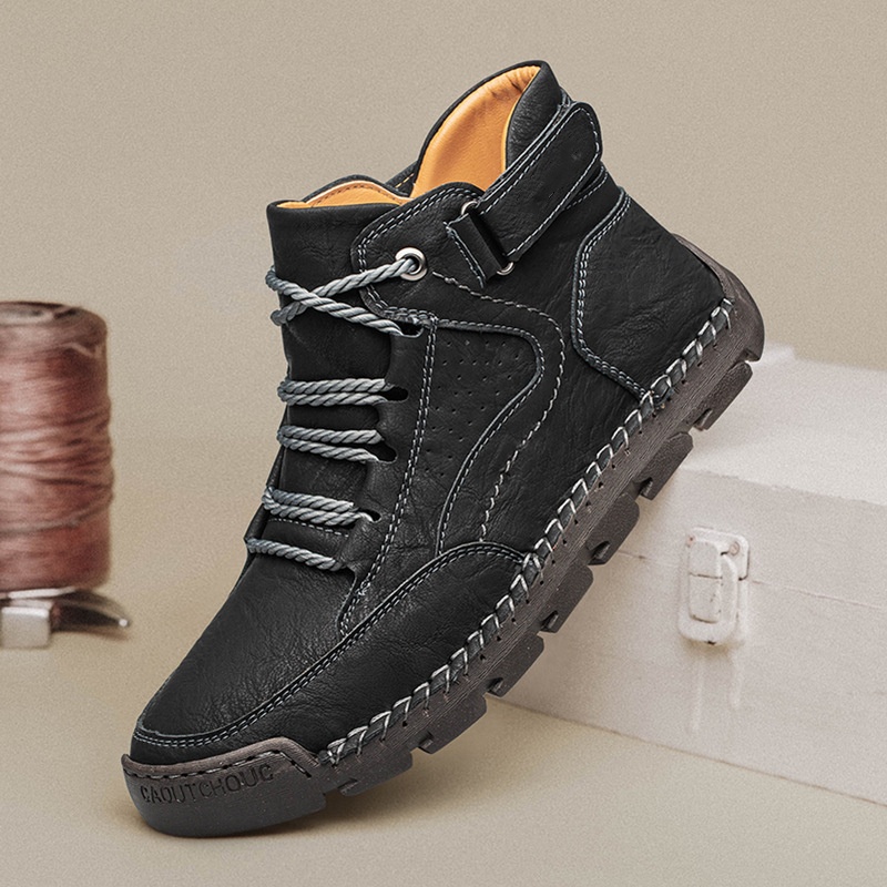 Men's genuine leather handmade non-slip waterproof soft sole casual shoes