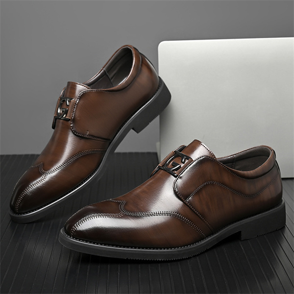 Men's Genuine Leather Soft Bottom Non-slip Casual Business Shoes