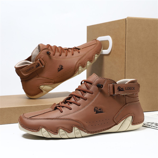 Men's genuine leather non-slip soft sole leisure travel outdoor shoes